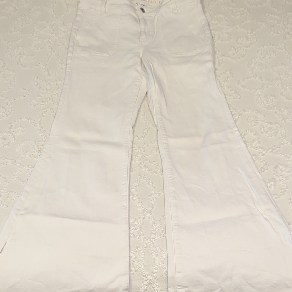 Elegant White Wide Leg Jeans